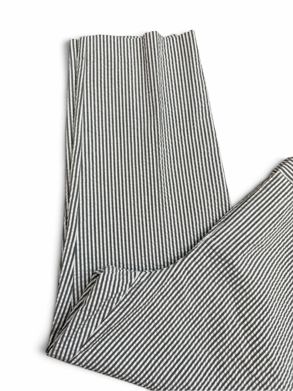 NWT $135 RALPH LAUREN Seersucker Ankle Pant Grey & White Size 16W - Picture 8 of 10